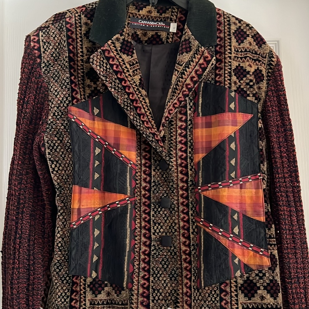 Vintage Geometric Patterned Jacket